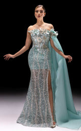 1 of 3 MNM Couture K4221 Aqua