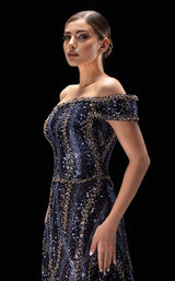 3 of 4 MNM Couture K4240 Navy Blue