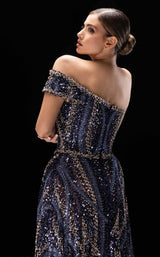 4 of 4 MNM Couture K4240 Navy Blue