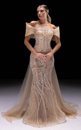 1 of 4 MNM Couture K4246 Beige