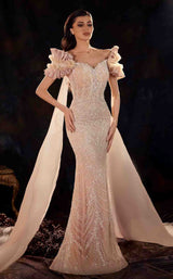 1 of 5 MNM Couture K4254 Beige