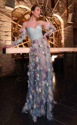 1 of 2 MNM Couture K4270 Aqua