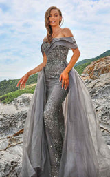 2 of 6 MNM Couture M1054 Dark Grey