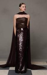 1 of 6 MNM Couture N0629 Brown