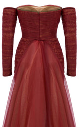 19 of 19 MNM Couture N0656 Burgundy