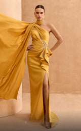 1 of 4 MNM Couture V02033 Mustard