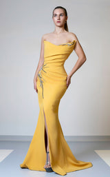 1 of 4 MNM Couture V02051 Mustard