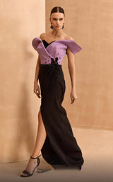 1 of 4 MNM Couture V07428 Black/Purple