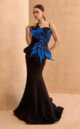 1 of 4 MNM Couture V07440 Black/Royal