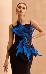 2 of 4 MNM Couture V07440 Black/Royal