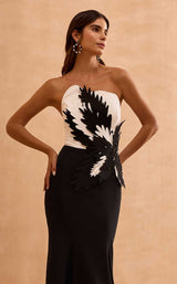 2 of 4 MNM Couture V07442 Black/White