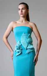 6 of 13 MNM Couture V07456 Turquoise