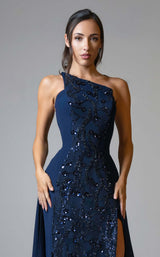 2 of 4 MNM Couture V07539 Navy Blue