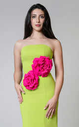 6 of 13 MNM Couture V07548 Green-Fuchsia