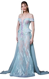 1 of 4 MNM Couture K3609 Blue