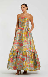 1 of 3 Mac Duggal 11825 Turquoise Multi