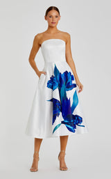 1 of 3 Mac Duggal 21075 Cream-Multi