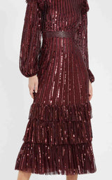 3 of 6 Mac Duggal 23003 Burgundy