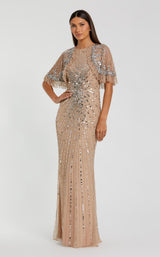 1 of 3 Mac Duggal 23044 Nude/Silver