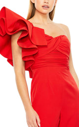 4 of 6 Mac Duggal 27460 Jumpsuit Red