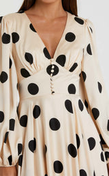 2 of 3 Mac Duggal 27542 Cream-Black