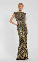 2 of 9 Mac Duggal 4908 Black/Gold
