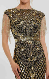8 of 9 Mac Duggal 4908 Black/Gold