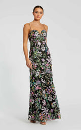 1 of 3 Mac Duggal 49827 Black-Multi