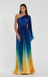 1 of 3 Mac Duggal 49903 Blue Ombre
