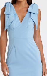 4 of 6 Mac Duggal 49954 Powder Blue