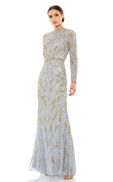 5 of 15 Mac Duggal 5124 Platinum/Gold