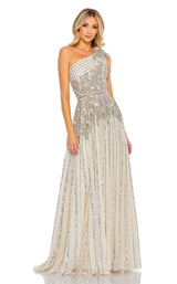 1 of 3 Mac Duggal 5679 Silver/Nude