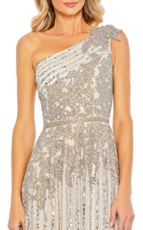 2 of 3 Mac Duggal 5679 Silver/Nude