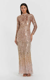 1 of 3 Mac Duggal 6187 Gold-Silver-Ombre