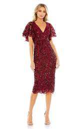 1 of 3 Mac Duggal 68013 Burgundy