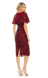 3 of 3 Mac Duggal 68013 Burgundy