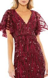 2 of 3 Mac Duggal 68013 Burgundy