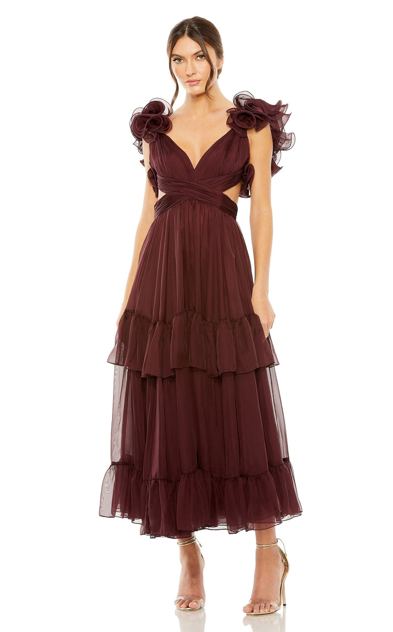 brown mac duggal dress Mac Duggal - Navy Embellished One Shoulder A-Line Gown main image 1