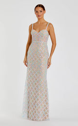 1 of 3 Mac Duggal 68886 Pastel Multi