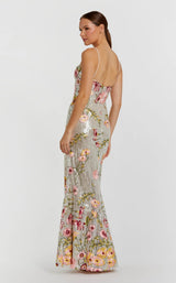 6 of 6 Mac Duggal 68896 Silver Multi