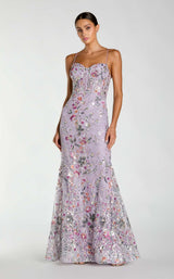1 of 3 Mac Duggal 69049 Lilac Multi