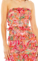 3 of 4 Mac Duggal 8137 Orange-Multi