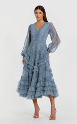 1 of 3 Mac Duggal 8247 Slate Blue