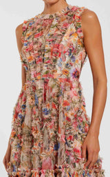 2 of 3 Mac Duggal 8307 Cream-Multi