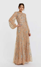 1 of 3 Mac Duggal 94072 Nude/Silver