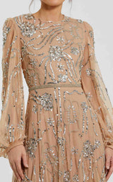 2 of 3 Mac Duggal 94072 Nude/Silver