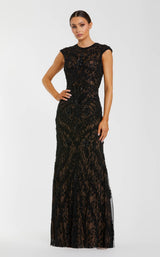 1 of 3 Mac Duggal 94276 Black-Nude