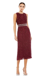 2 of 18 Mac Duggal A10509 Burgundy