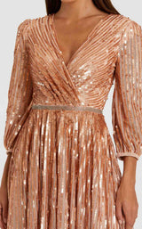 2 of 3 Mac Duggal A5509 Apricot