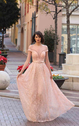 1 of 4 Modessa Couture M19027 Salmon